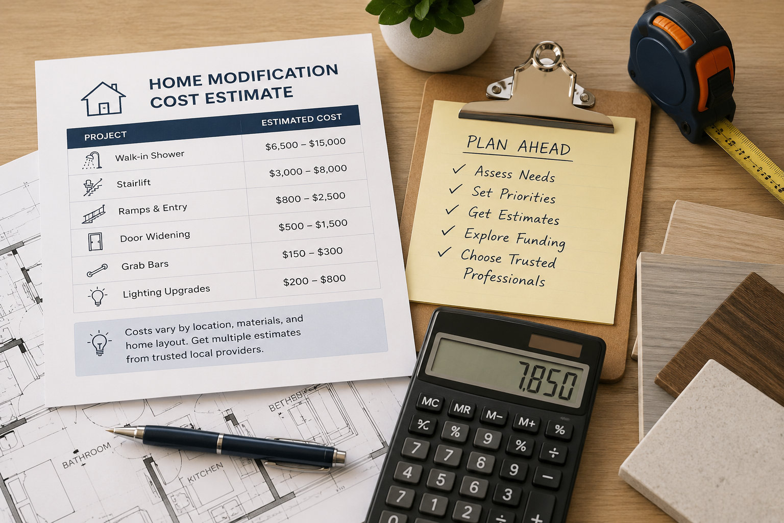 Planning home modification costs