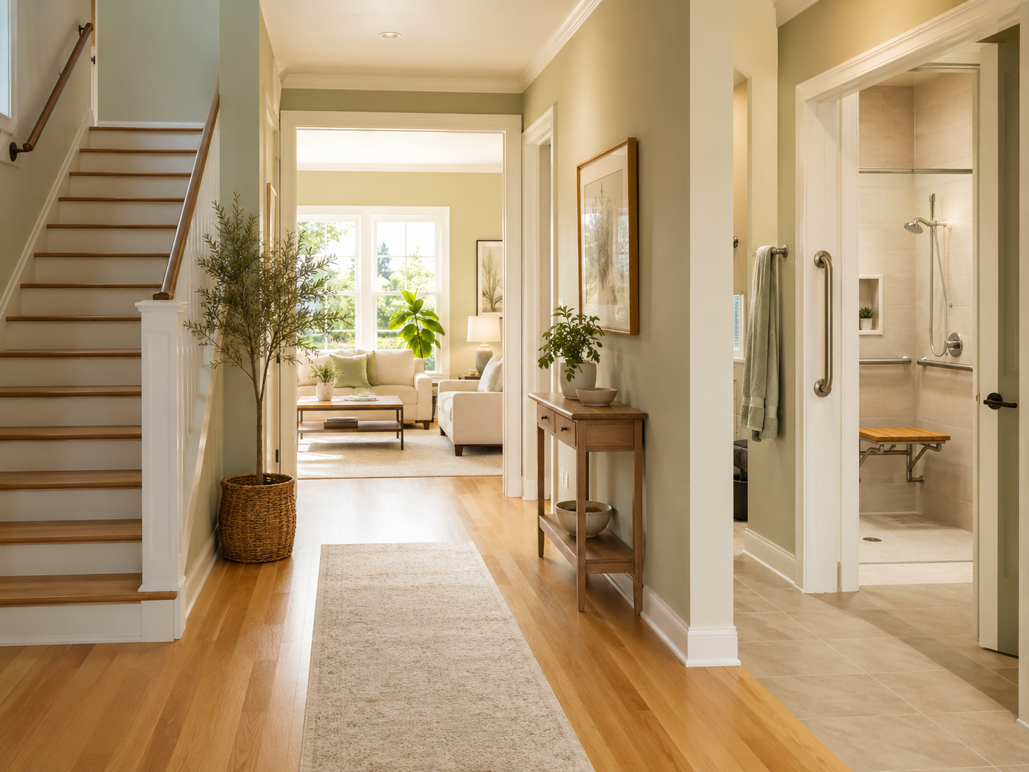 Accessible home hallway